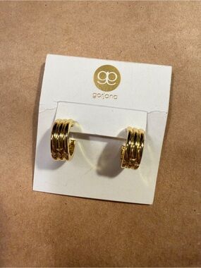Gorjana Layered Reed Earrings in Gold